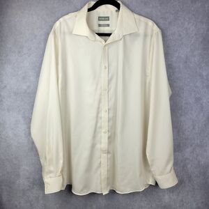 Michael Kors Off-white‎ Button Down Dress Shirt Mens size 17 34/35 Regular Fit